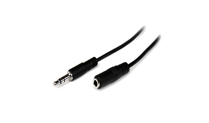 2m White Slim 3.5mm Stereo Audio Cable