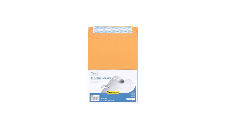 Mead Letter Size Mailing Envelopes